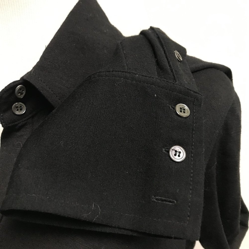 Theory Black Wool Button Up Long Tunic Collared B… - image 7